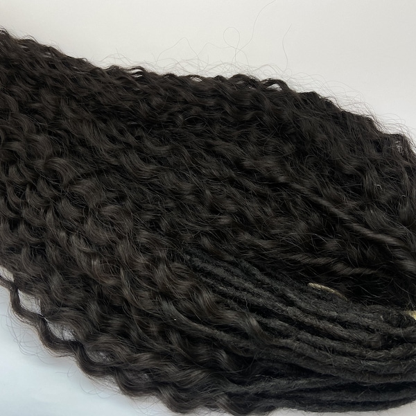 Curly de dreads, Wavy Dreads, Synthetic crochet dreads extensions, Black curly hair, Black waves hair, Dreadlock extensions, Loose end dread