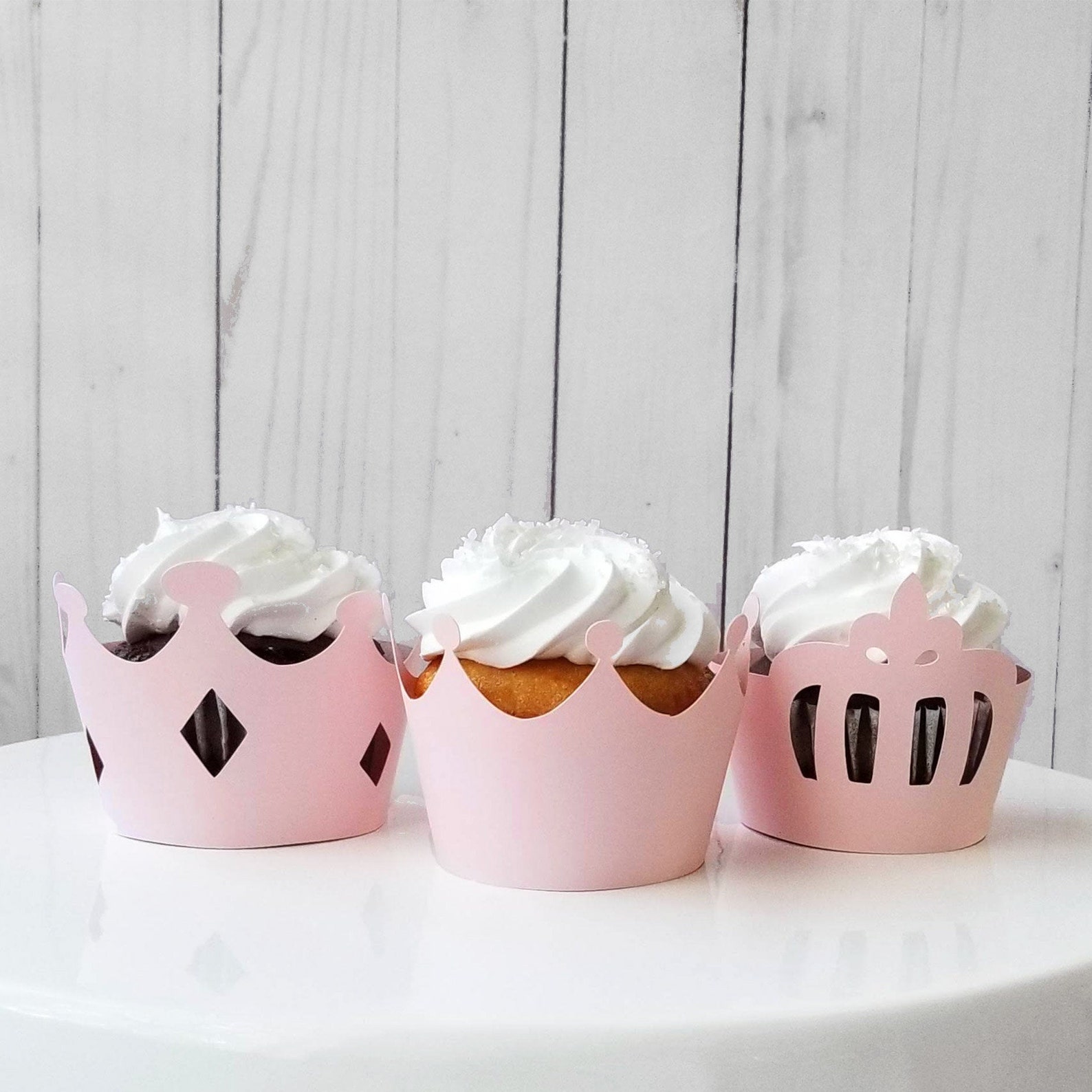 Crown Cupcake Wrappers Princess Cupcake Wrappers Pink Etsy