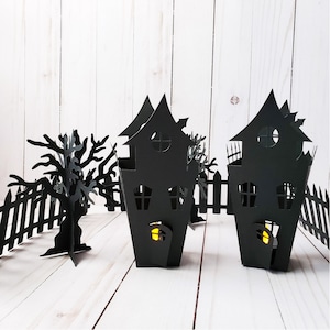 Halloween lantern, Haunted House Lantern, haunted house treat box, haunted house, Halloween gift box, Halloween candy box, Halloween decor