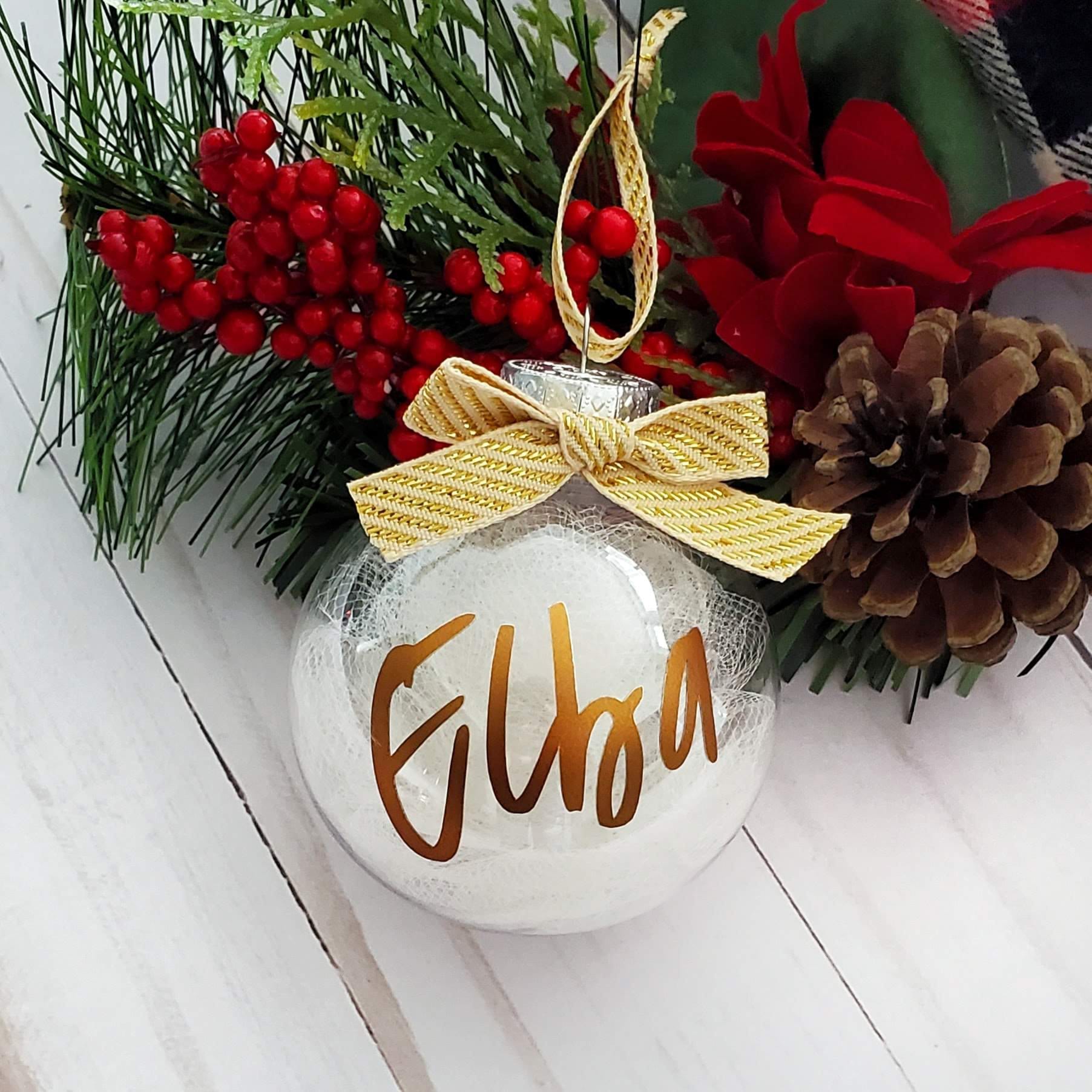 Personalized Christmas Ball Ornament Custom Christmas Etsy UK