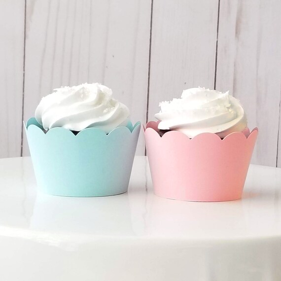 Genero Revela Envoltorios De Cupcakes Genero Revela Ideas Etsy