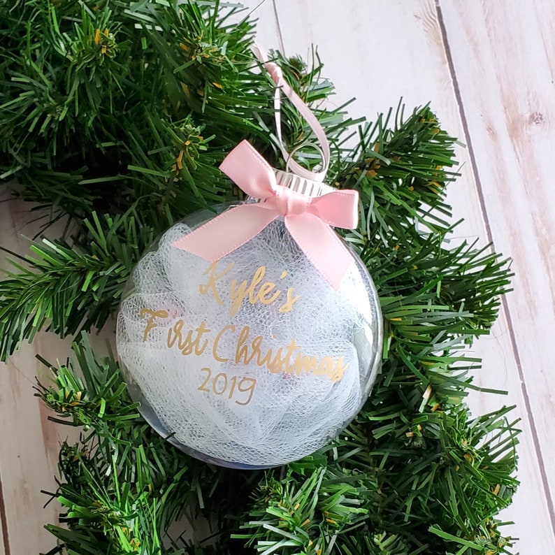 baby's first christmas ball ornament