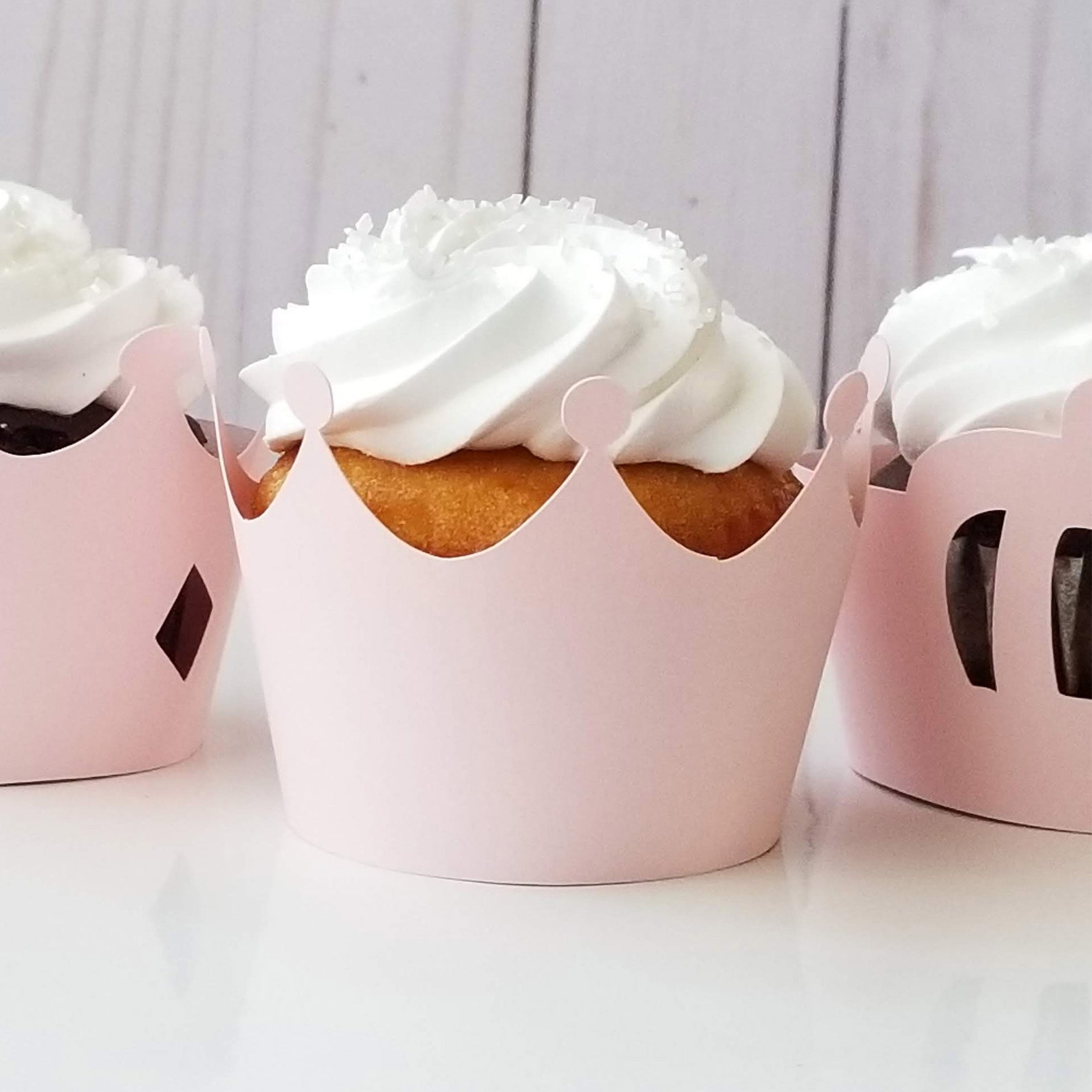 Crown Cupcake Wrappers Princess Cupcake Wrappers Pink Etsy