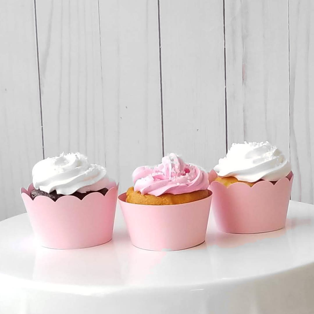 Baby Cupcake Wrappers, Plain Cupcake Wrappers, Gender Reveal Ideas
