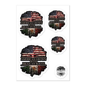 American Grown with Mexican Roots Sticker 5X Mexican Sticker Collection Ideal as a Baby Shower Gift