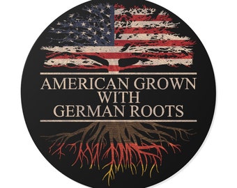 German American Flag Sticker, Waterproof Vinyl Decal