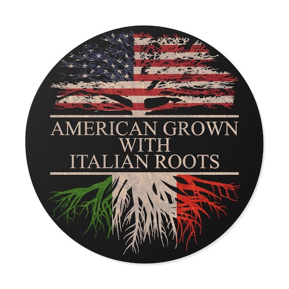 American Grown With Italian Roots Sticker Round Waterproof - Etsy