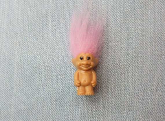 Troll Doll Pin Pink Pale so 90's Good Luck Troll Gonk | Etsy Israel