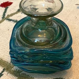 vintage mdina small glass vase / bottle - Michael harris