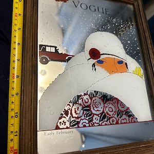 vintage vogue cover mirror display - flaw to top
