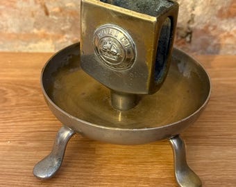 Cenicero con forma de caja de cerillas de la policía antigua, coleccionable