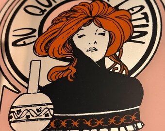 Alphonse Mucha Style Art Noveau Au Quartier Latin Advertising