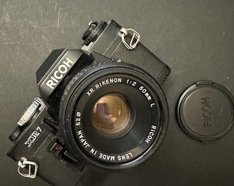 Ricoh vintage xr7  vintage SLR film camera with Ricoh 1:2 50mm lens