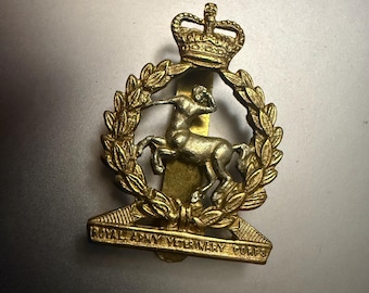 Insignia de gorra vintage del Cuerpo Veterinario del Ejército Real