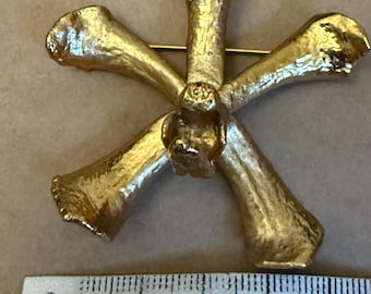 Vintage Risis 22CT Gold Plated Natural Singapore Orchid Slider