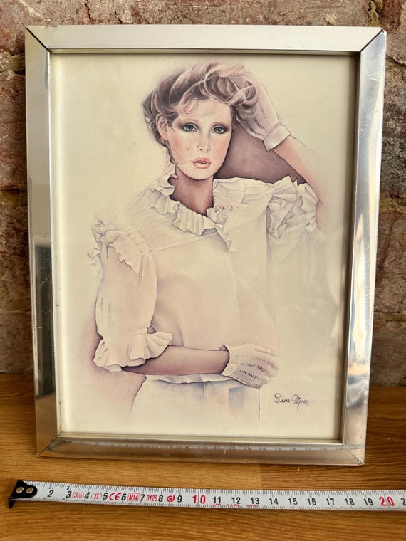 Sara Moon Vintage Small Framed Picture / Printe - Etsy