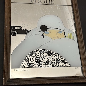 vintage vogue mirror - winter scene - February-