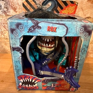 Street Sharks vintage Rox figure with box - Mattel -(no microphone)