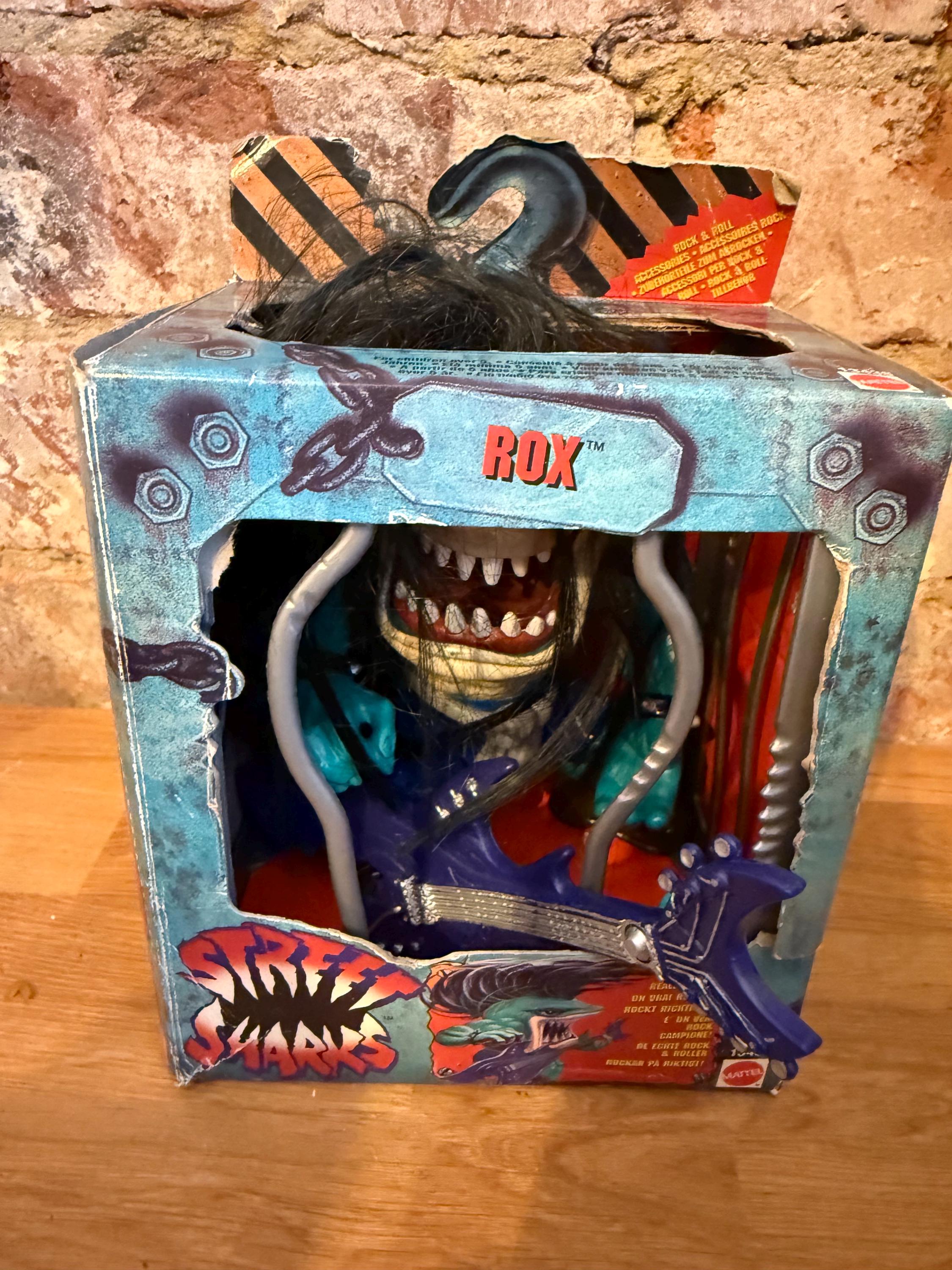 Street Sharks Vintage Rox Figure With Box - Mattel -(no