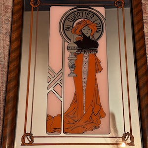 Alphonse Mucha Style Art Noveau Au Quartier Latin Advertising