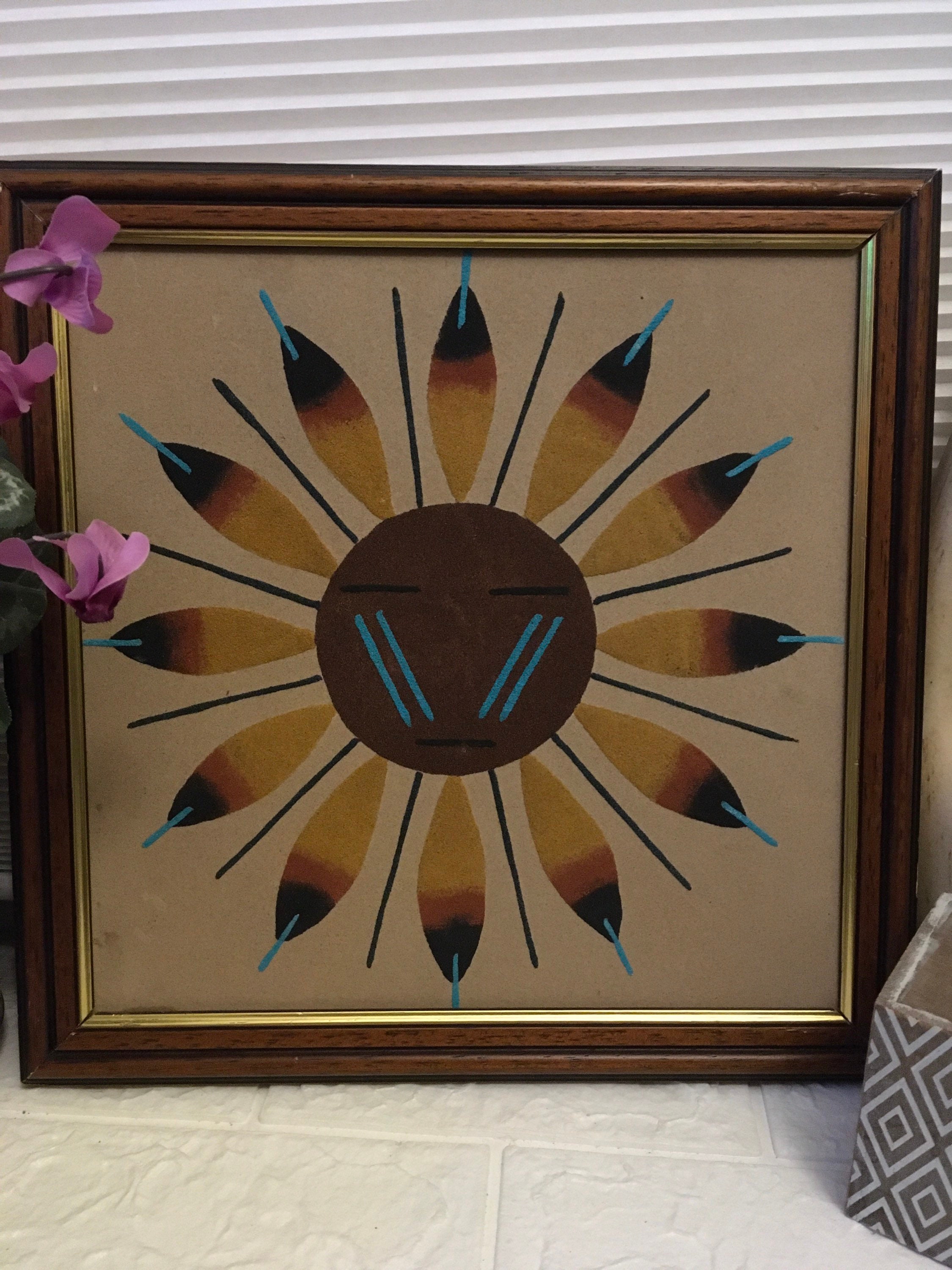 ネイティブアメリカン 砂画 ネイティブアメリカン 砂画 Vintage Painted Native American