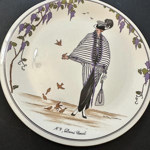 Vintage  Villeroy and Box art deco design 1900 - No 4 Demi Devil…..  Dessert / Salad Plate - 20cm - fashion designer collectable