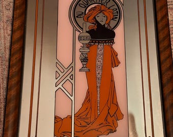 Alphonse Mucha Style Art Noveau Au Quartier Latin Advertising