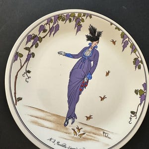 Vintage  Villeroy and Box art deco design 1900 - No 3 … …..  Dessert / Salad Plate - 20cm - fashion designer collectable