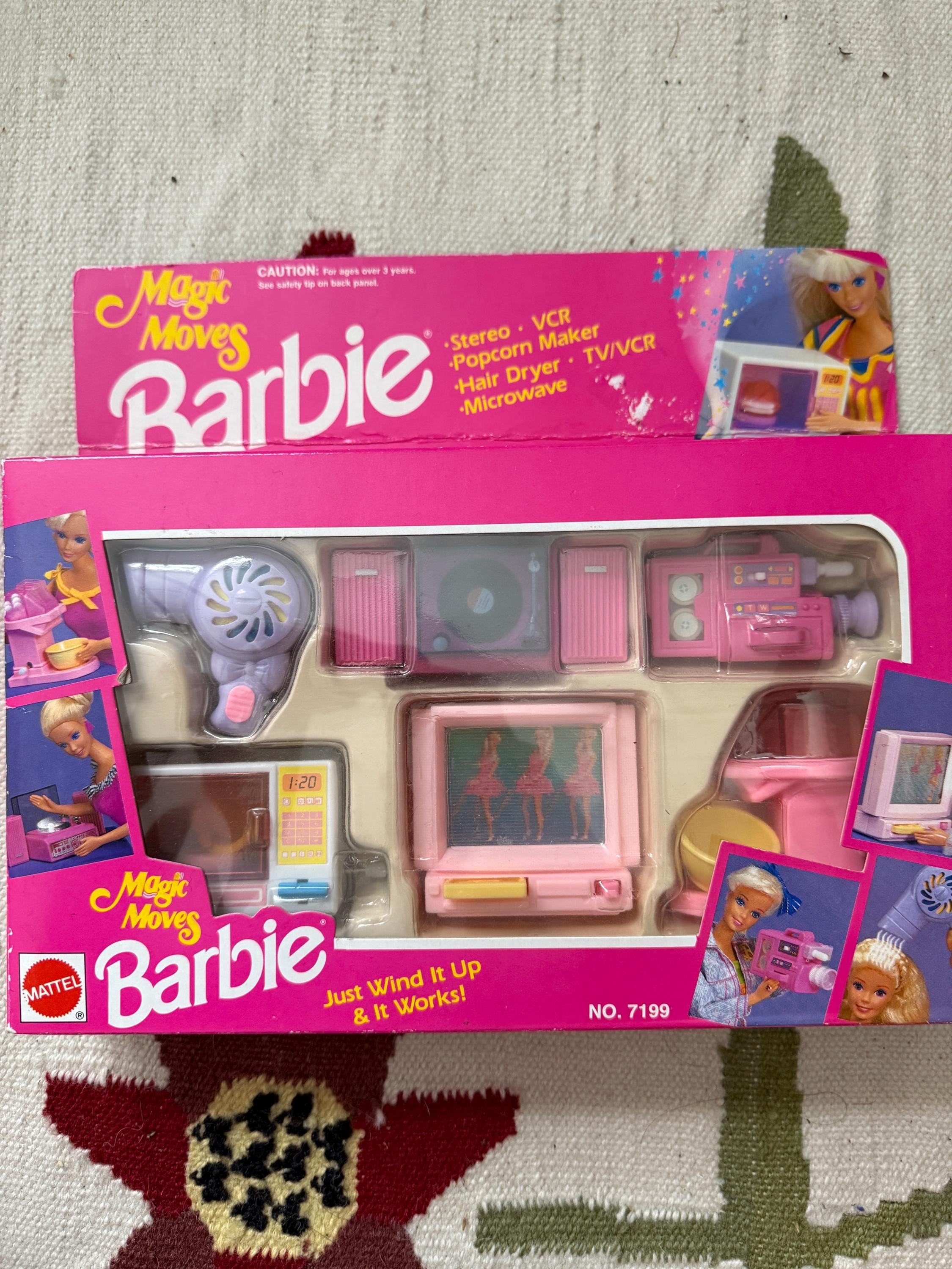 Vintage Magic Moves Barbie Set - Mattel Arch - Camera, Microwave