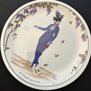 Vintage  Villeroy and Box art deco design 1900 - No 3 … …..  Dinner Plate - 26.5cm - fashion designer collectable