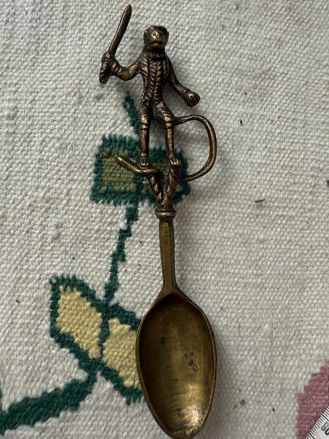 Vintage Bronze / Brass (?) Monkey Spoon - Etsy