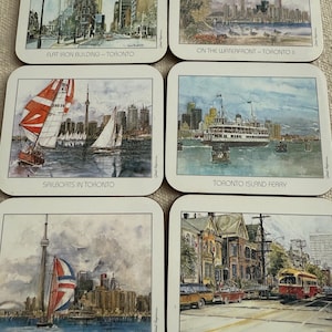 vintage Jason's Untersetzer Toronto Szenen Set