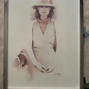Vintage Sara Moon Print in frame - no glass