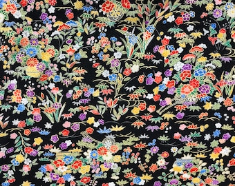 友禅  - Japanese traditional dyed fabri &quot;YUZEN&quot; Y1-01150