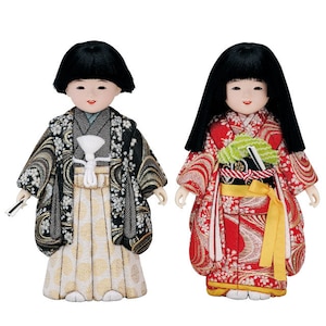 SAKURA ICHIMATSU (pair) &quot;01-688” Kimekomi Craft Kit  Japanese Traditional Doll
