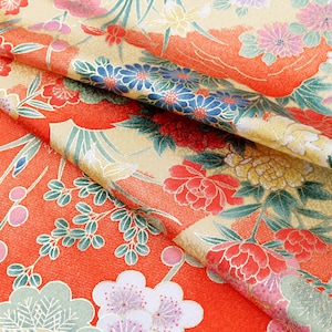 YUZEN- Japanese traditional dyed fabric &quot;Y1-01610&quot;