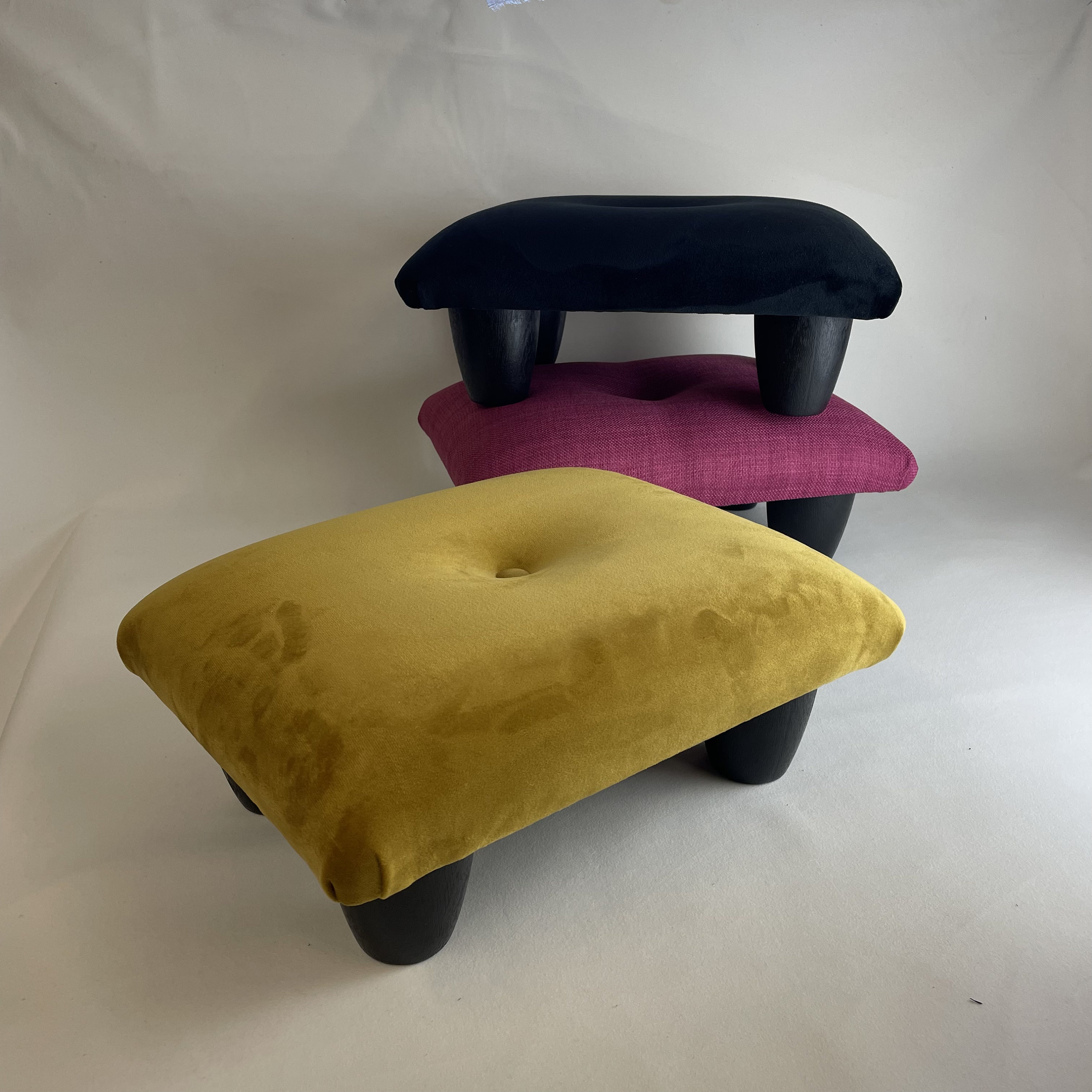 Small yellow sale footstool