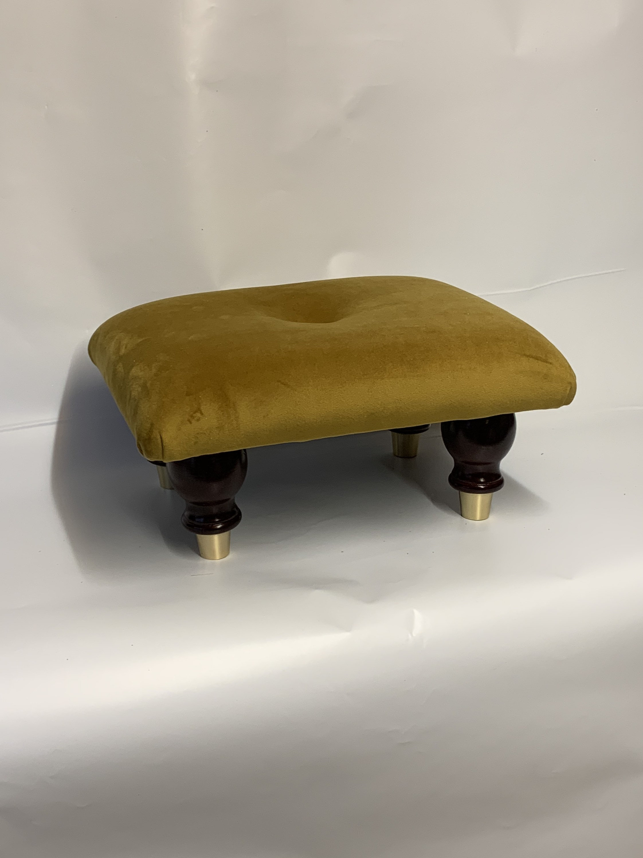 Yellow 2024 velvet pouffe