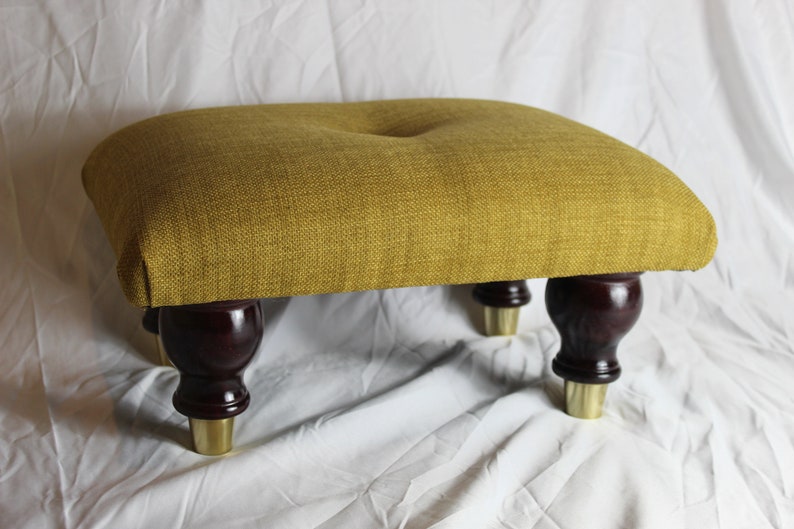 Low Footstool Pouffe Colorado Turmeric Stool Foot Rest Etsy