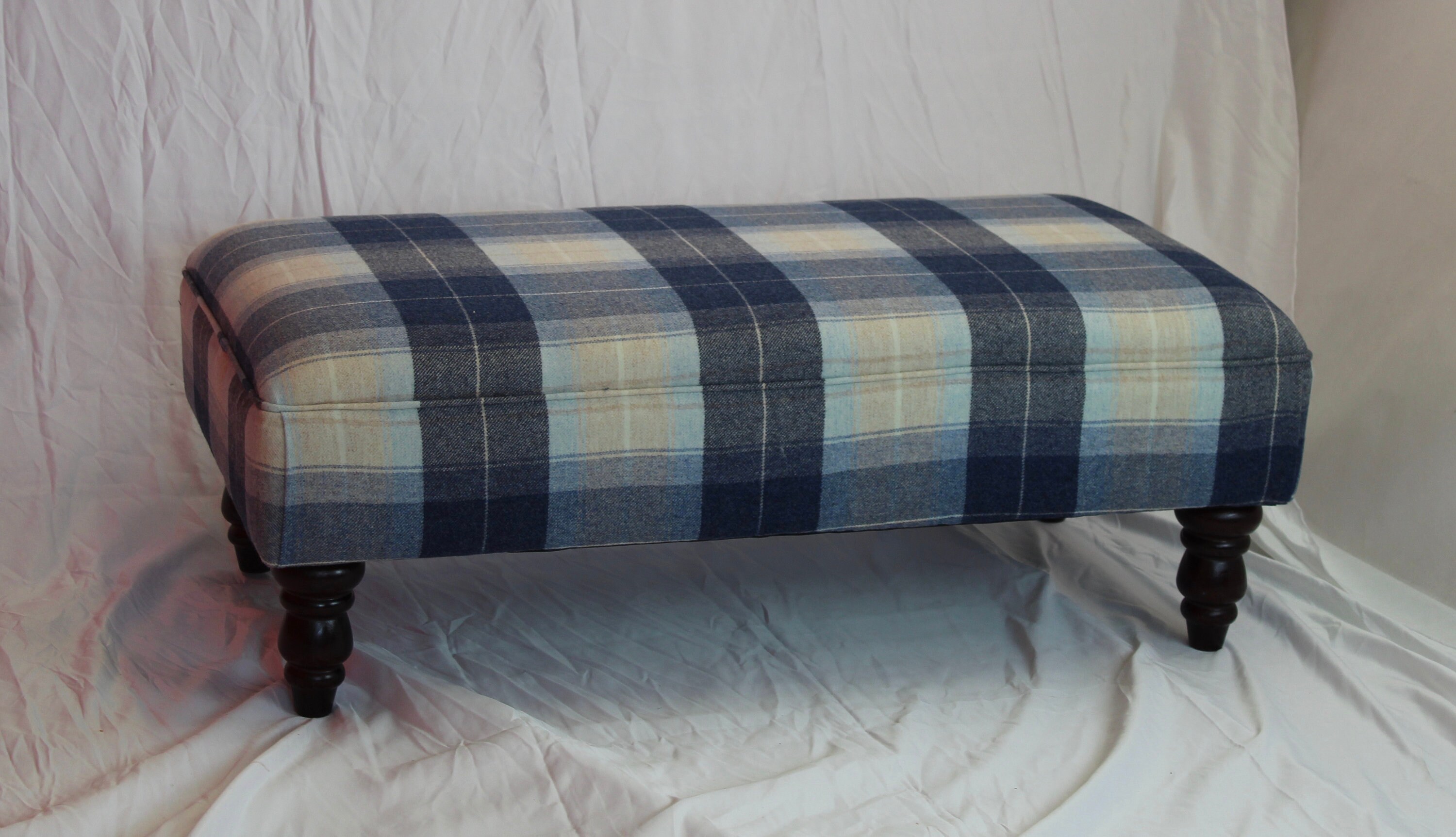 Tartan ottoman on sale