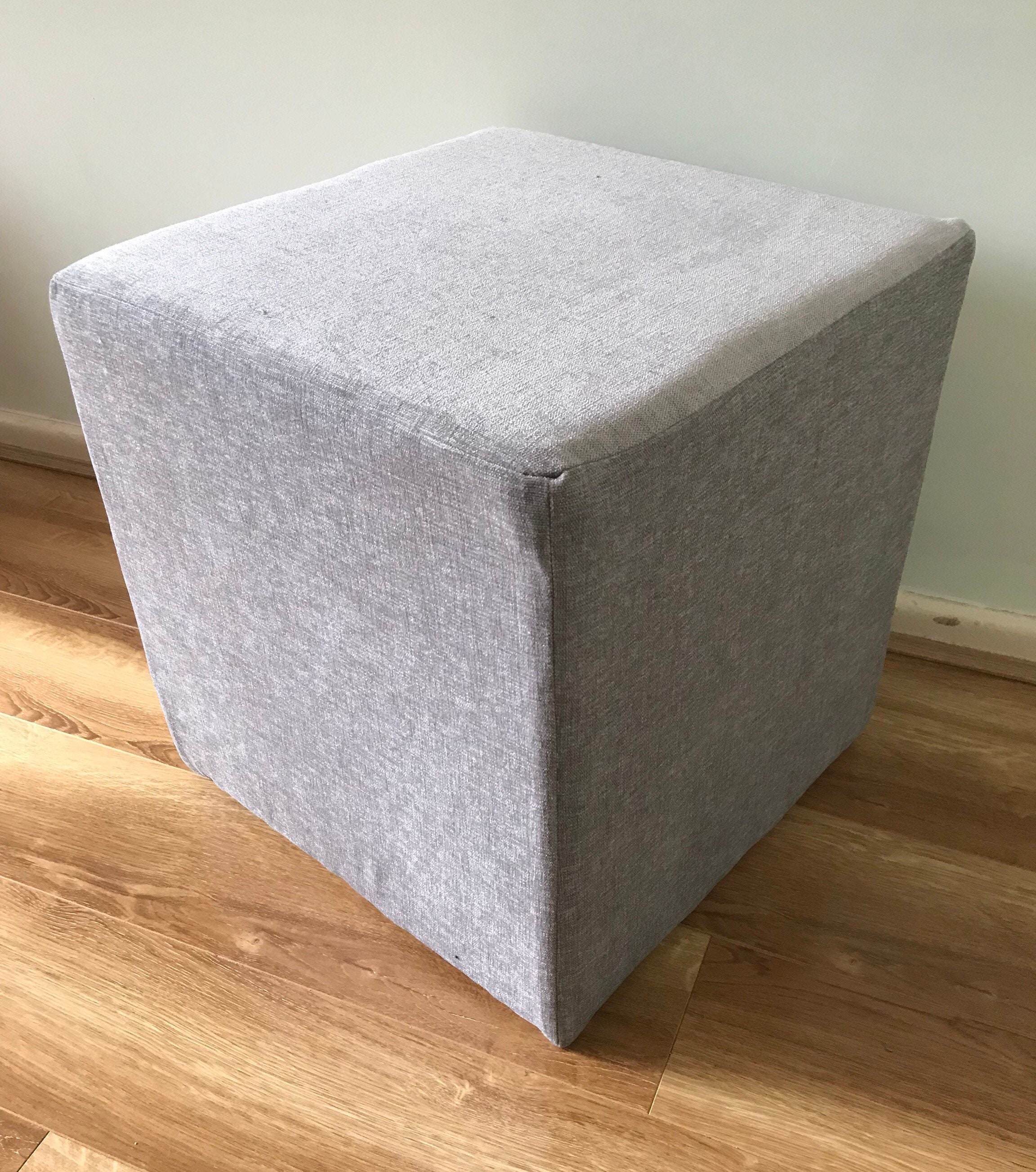 Upholstered 2024 cube stool