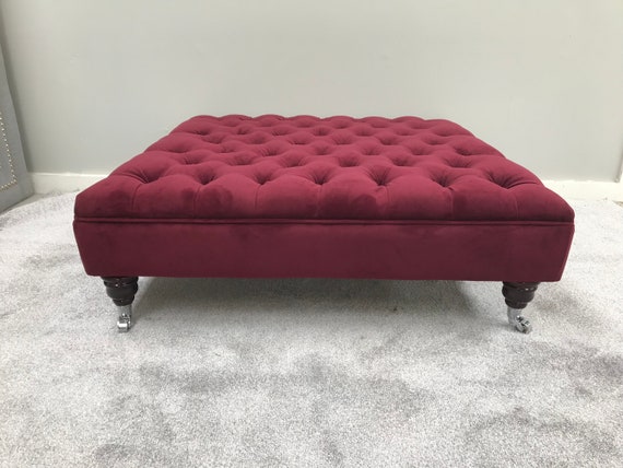 Extra Large Bespoke Footstool Coffee Table Ottoman Warwick