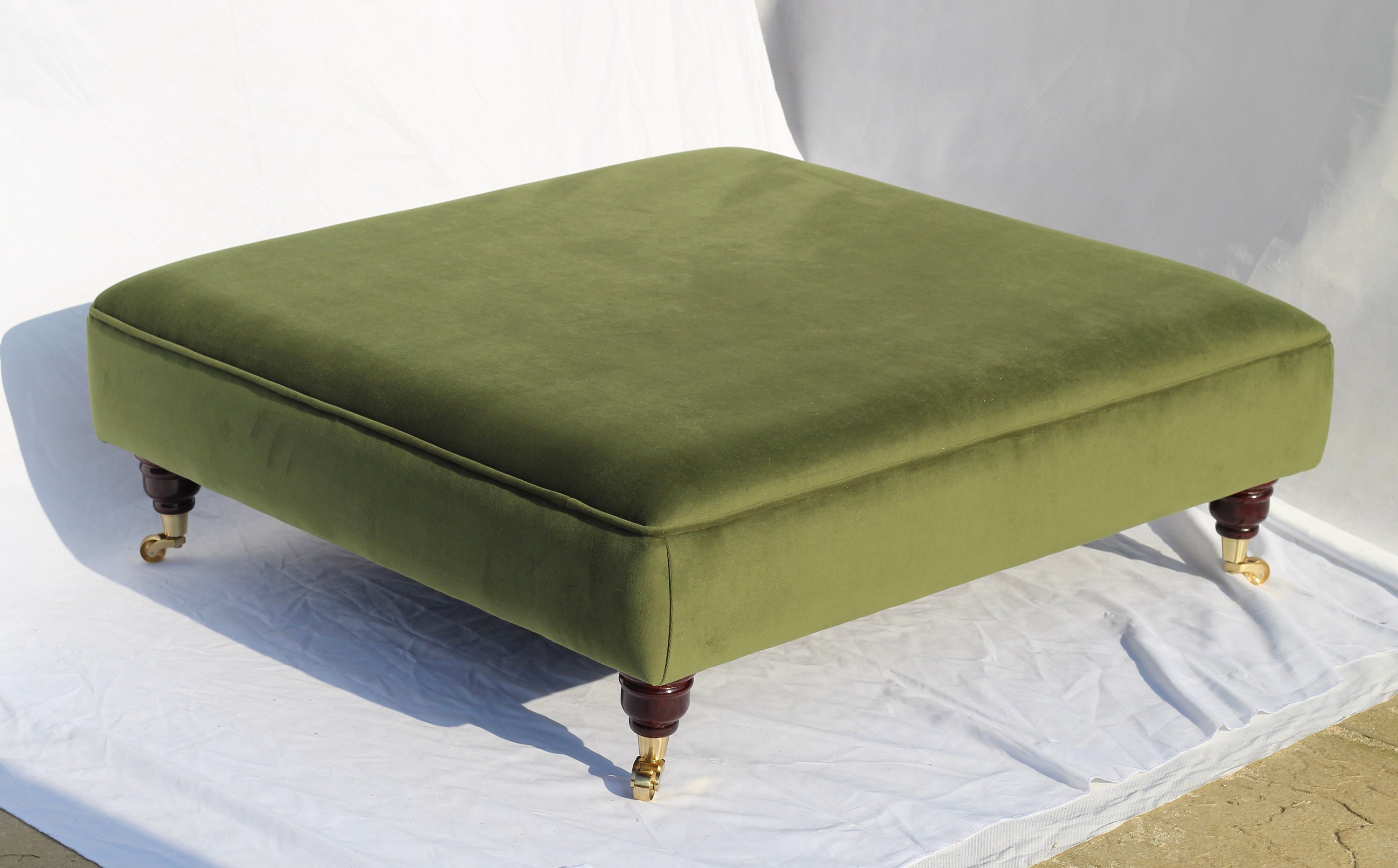 Large green footstool deals