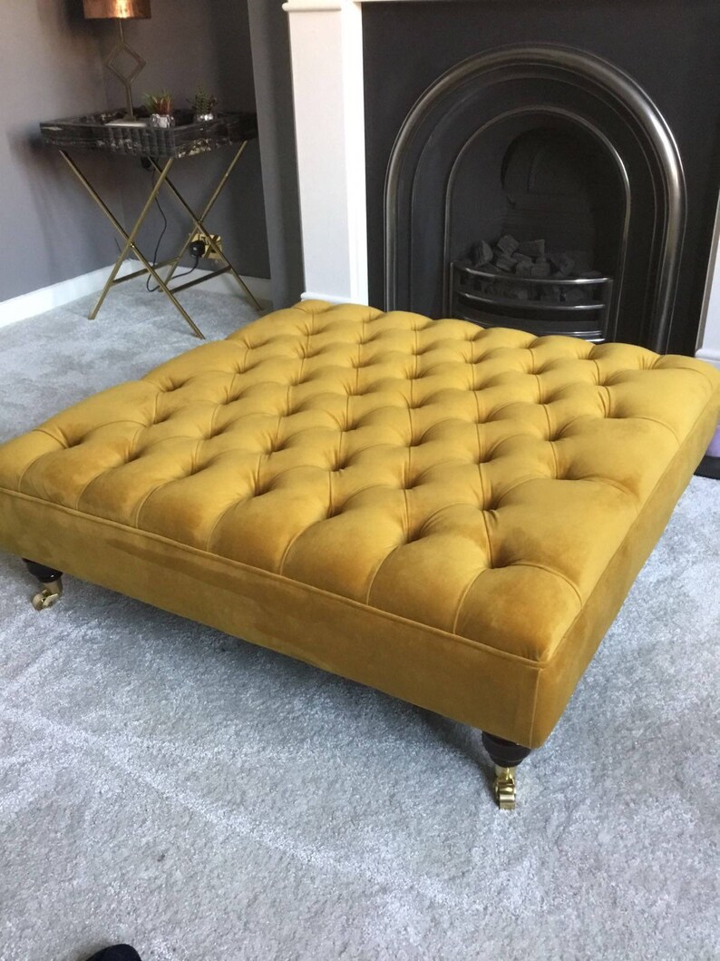 Extra Large Tumeric Storage Footstool Coffee Table Ottoman Etsy