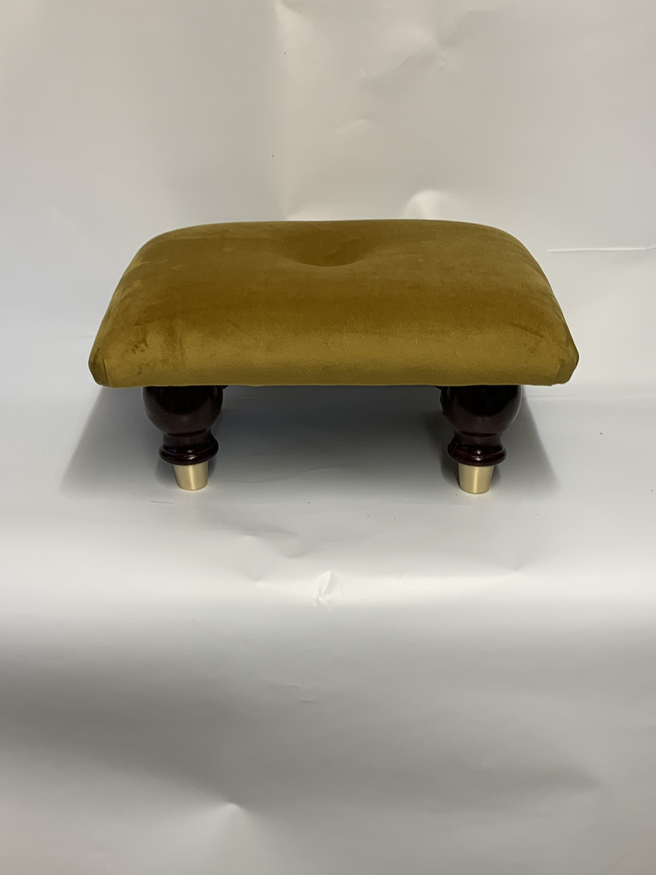 Low Footstool Pouffe Plush Velvet Turmeric Stool Foot Rest Etsy