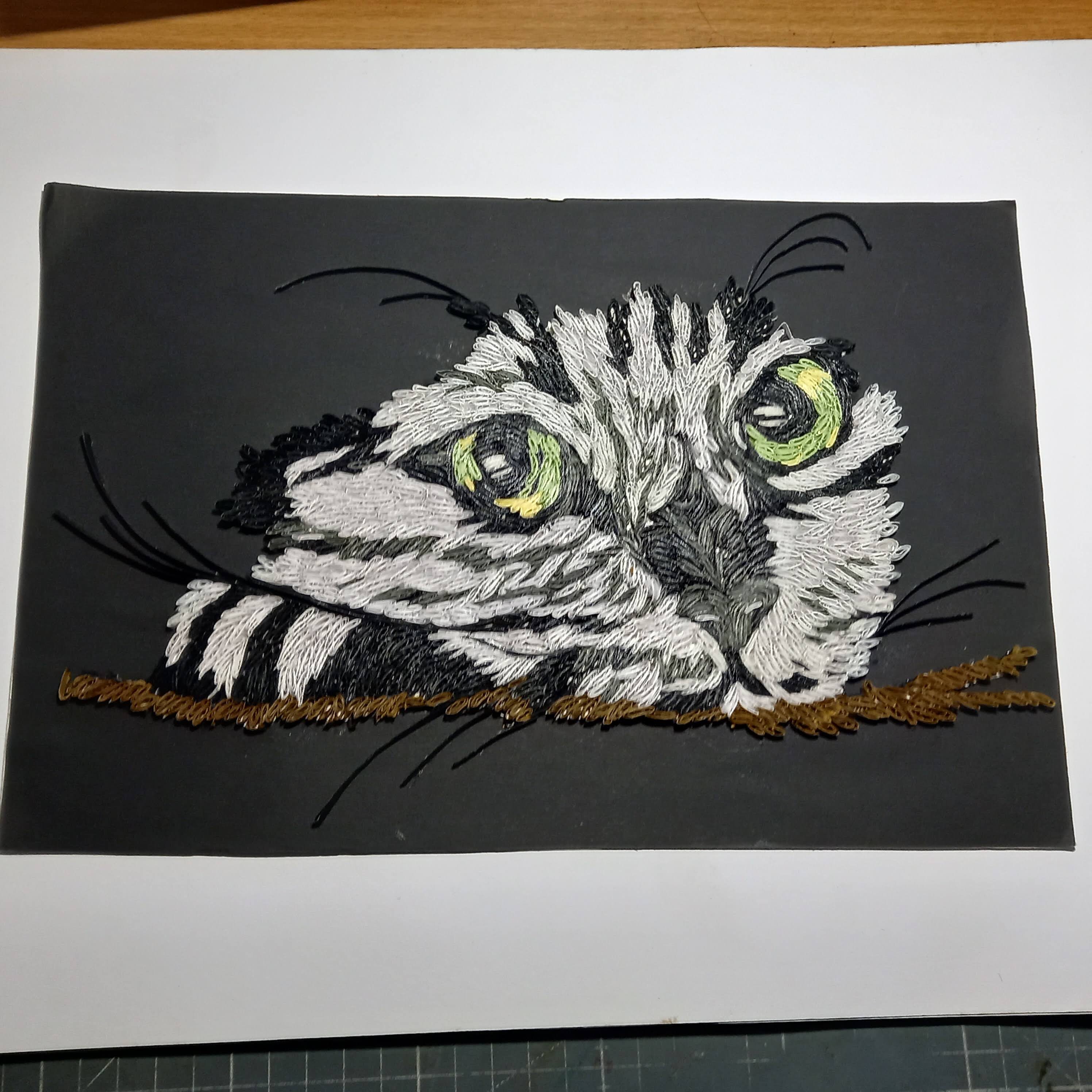 Quillingart/Tableau A4 /Regard de Chat