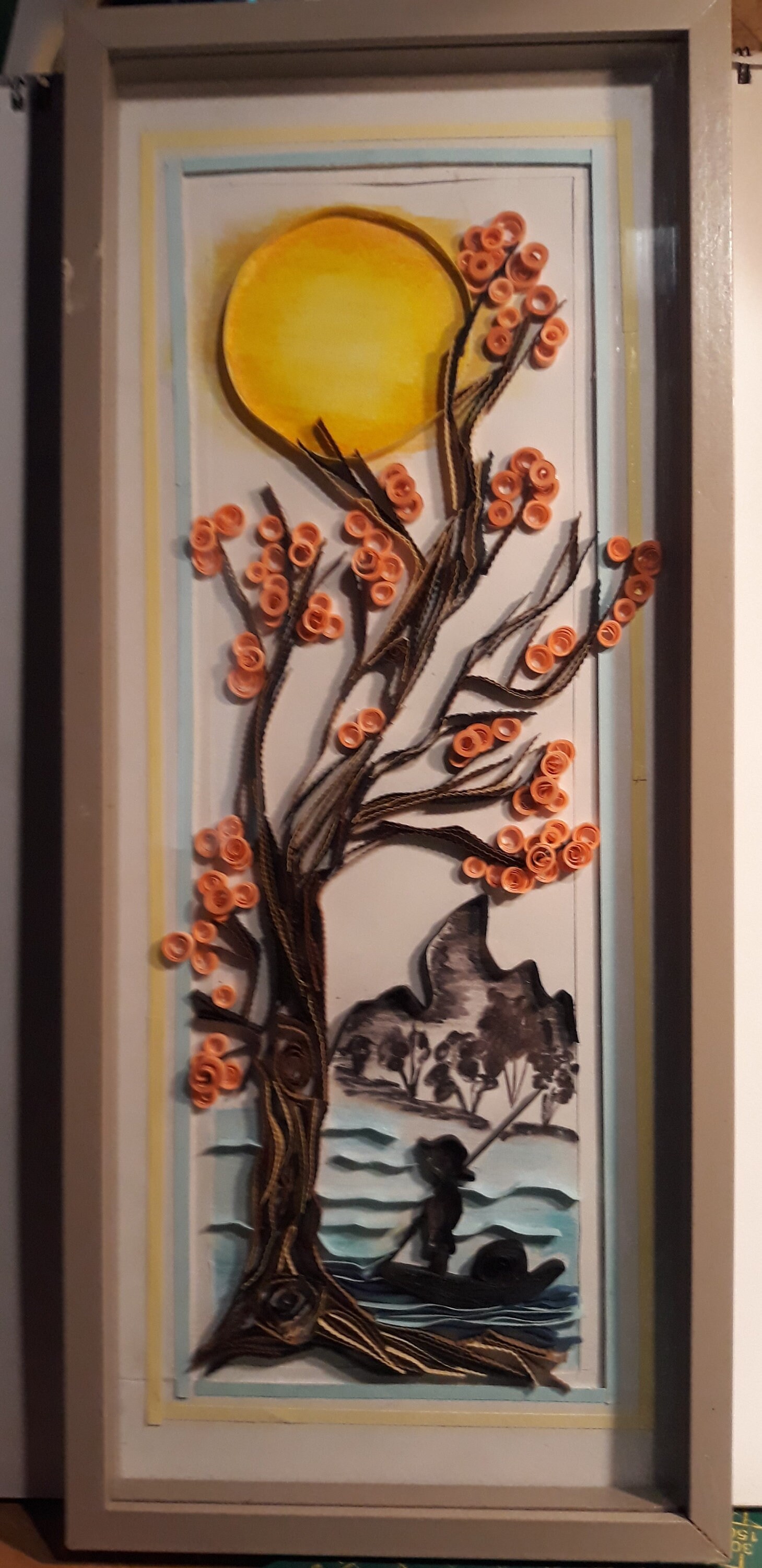 Quilling Art Paper Tableau Paysage Japonais