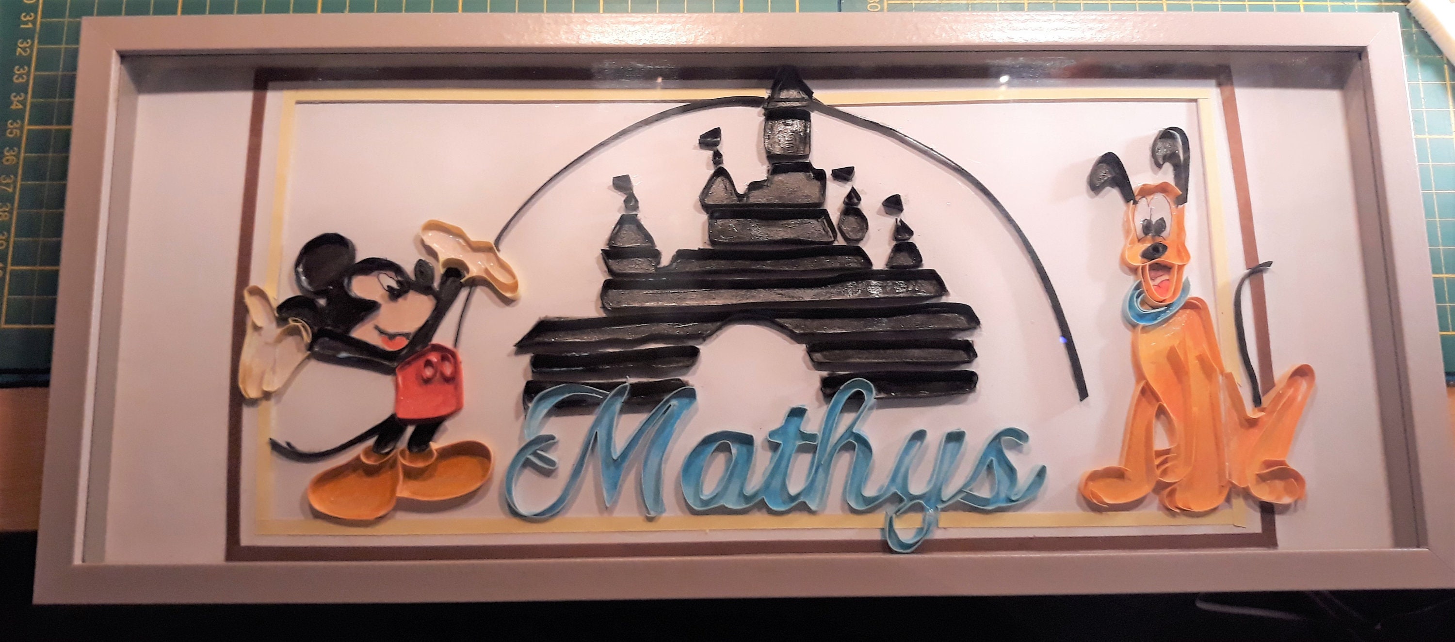 Quilling Art Paper Tableau Mickey et Pluto
