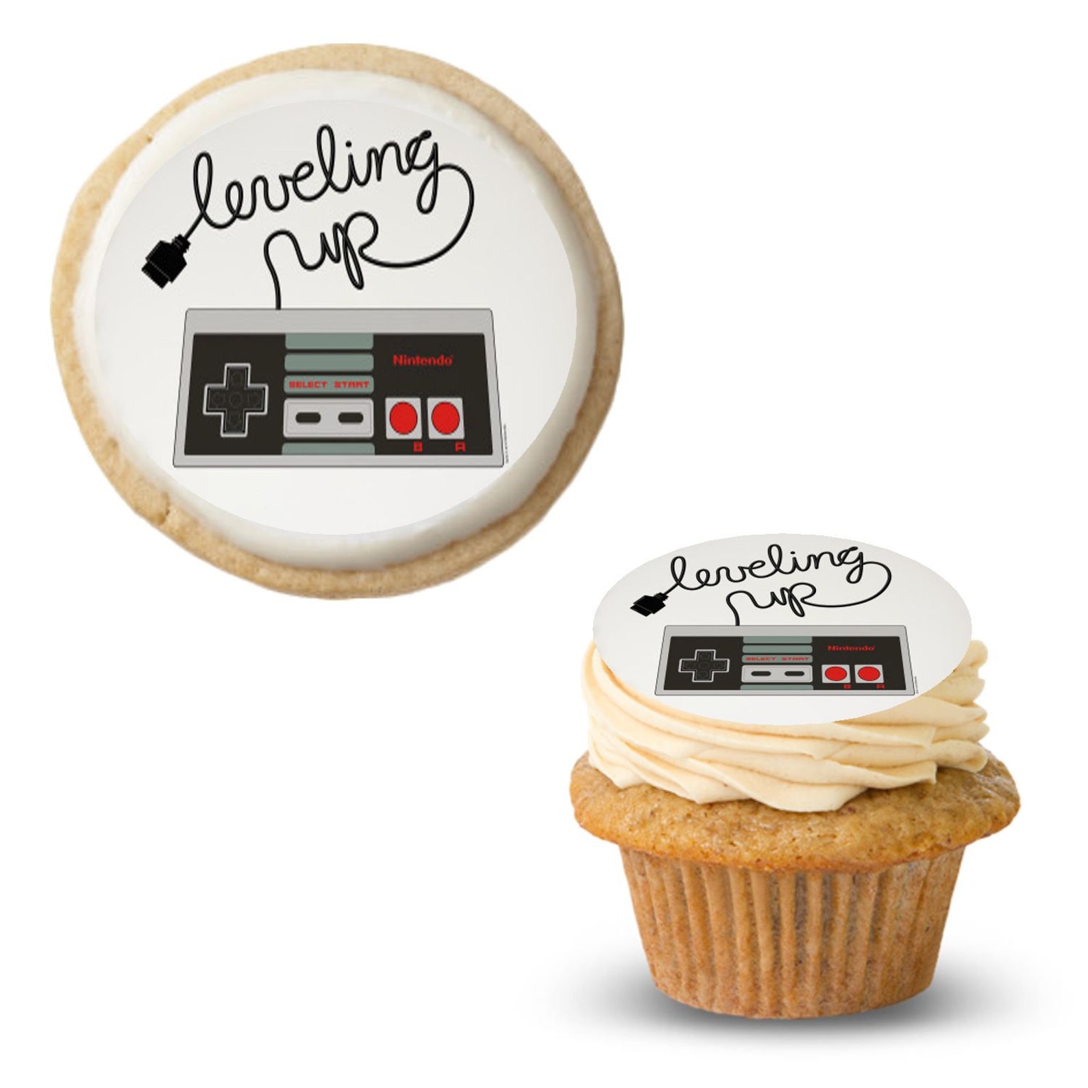 Nintendo NES® Leveling Up Edible Dessert Toppers Your Choice Etsy France