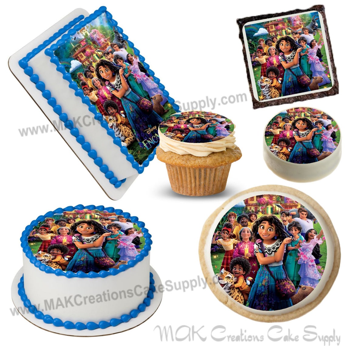 Encanto 2  Edible Dessert Toppers  Your Choice in Size. Cake image 1